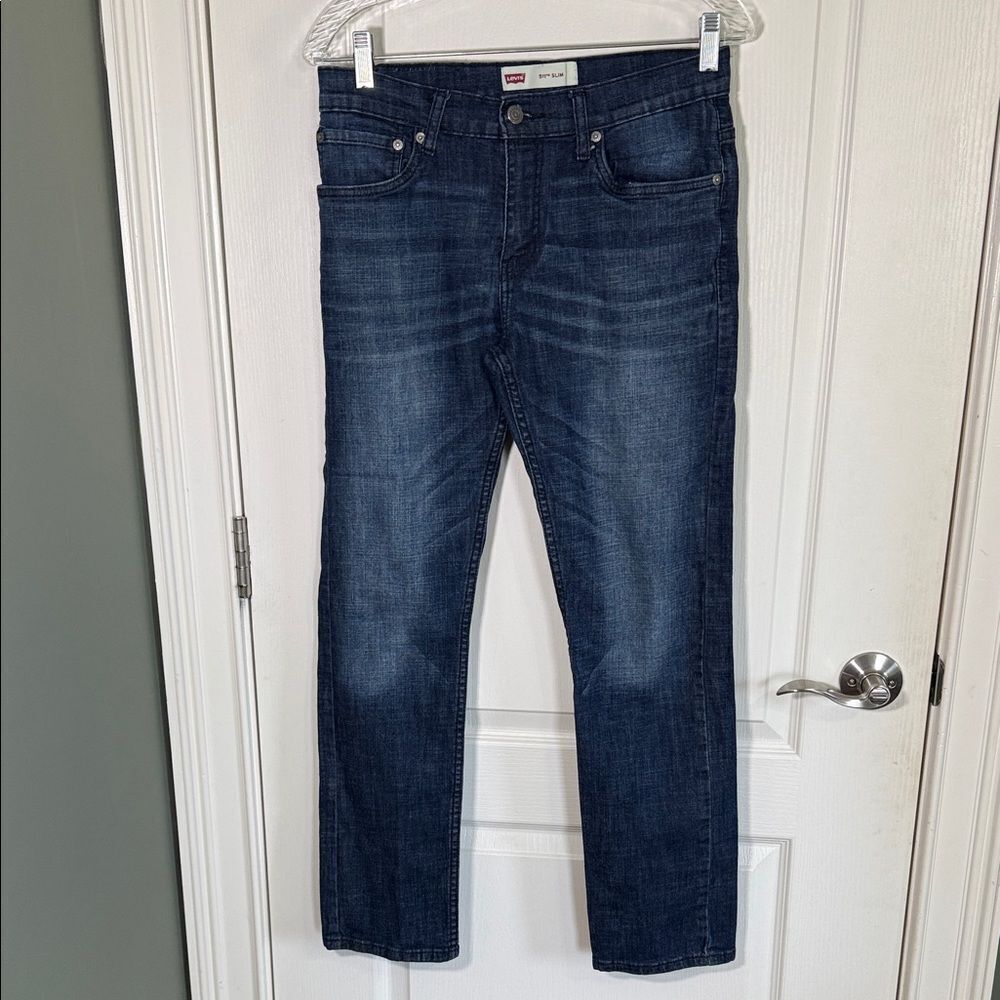 Levi’s 511 Slim Jeans Boys Size 18 Dark Wash Stretch Denim